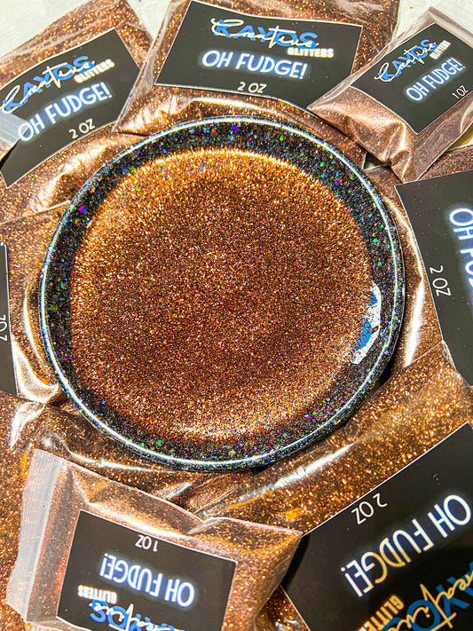 ultra fine brown holographic rainbow fine cut glitter mix
